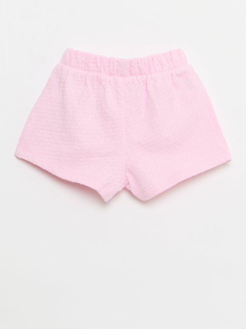 Short in maglia jacquard a tinta unita con fiocco decorativo - Kiabi