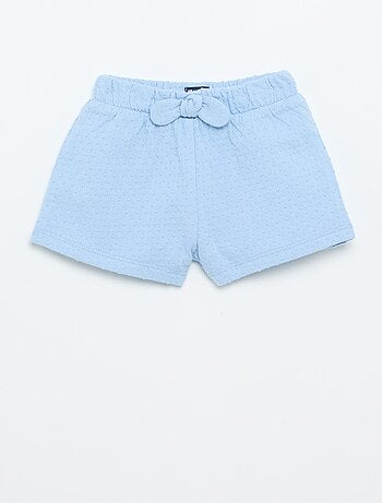 Short in maglia jacquard con fiocco