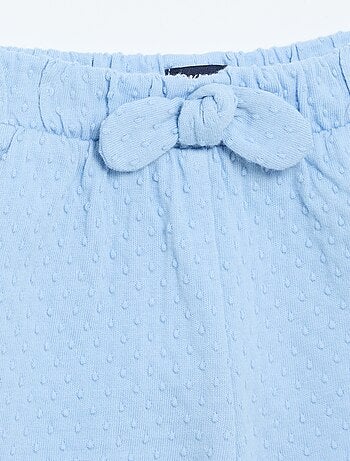Short in maglia jacquard con fiocco