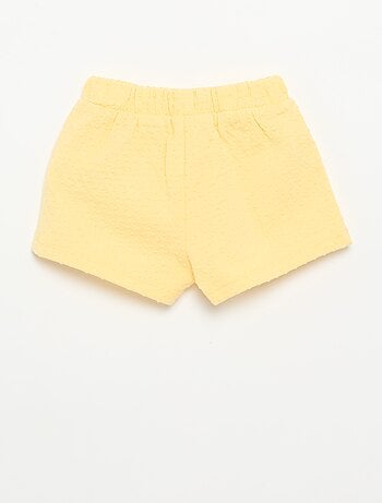 Short in maglia jacquard con fiocco