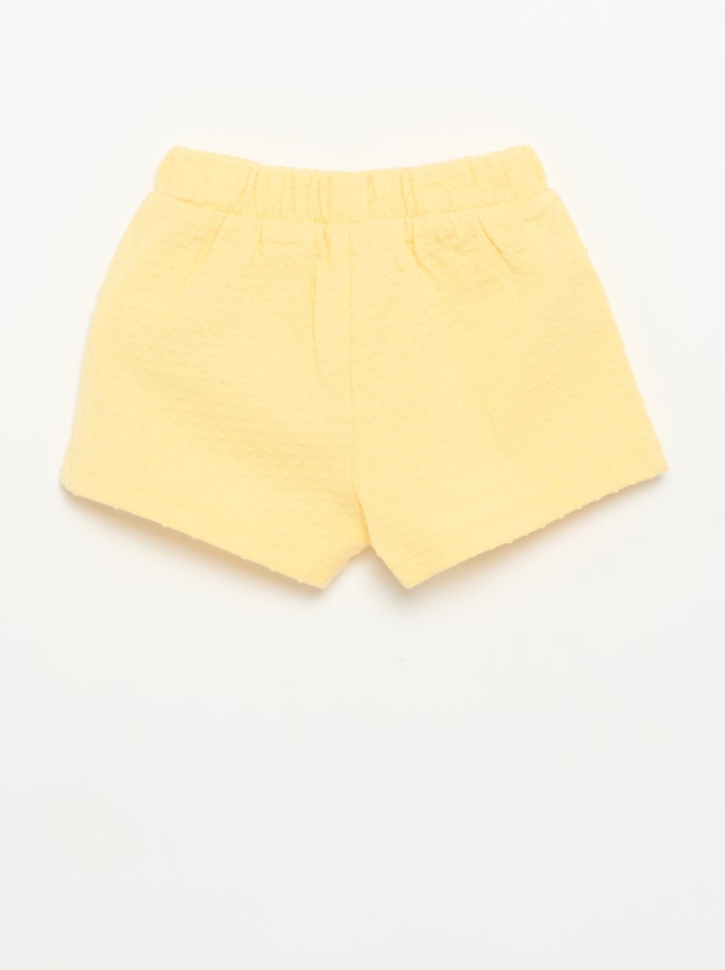 Short in maglia jacquard con fiocco Giallo - Kiabi