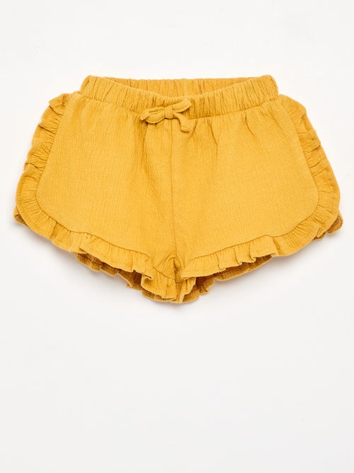 Short in maglia stropicciata tinta unita - Kiabi Short in maglia stropicciata tinta unita - Kiabi