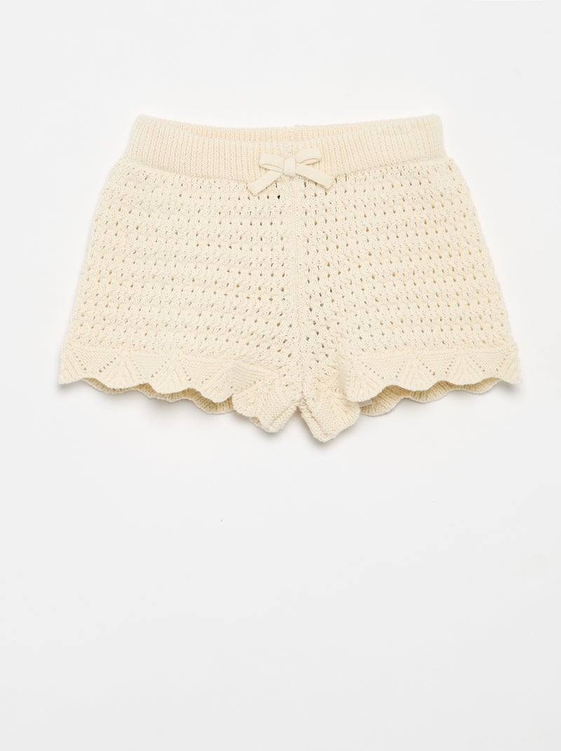 Short in maglia tinta unita Bianco - Kiabi