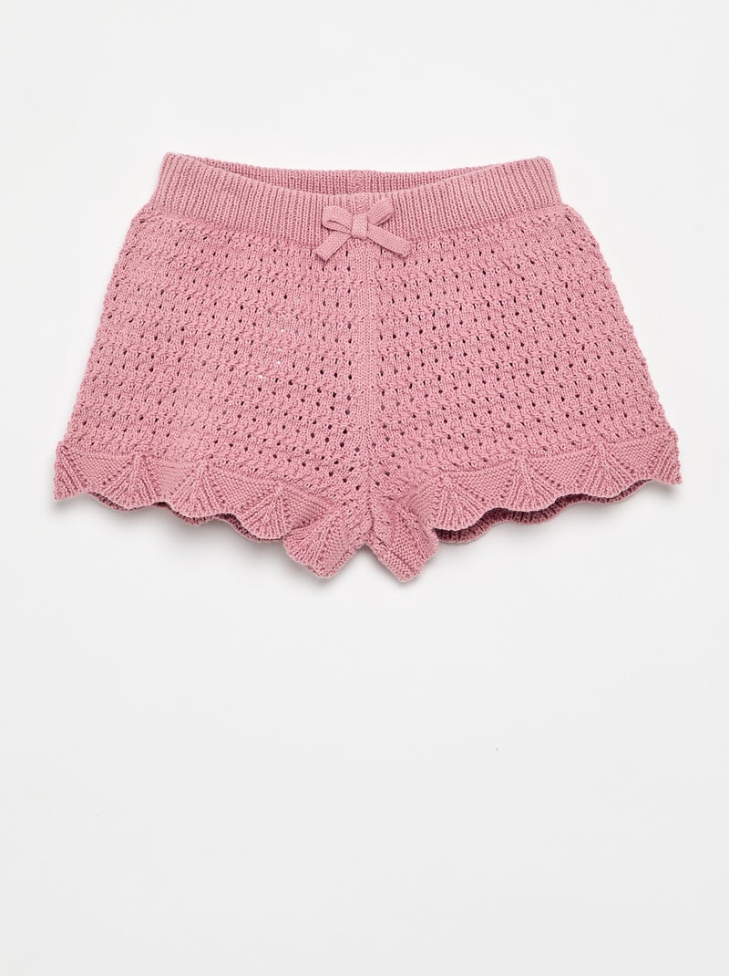 Short in maglia tinta unita Rosa - Kiabi