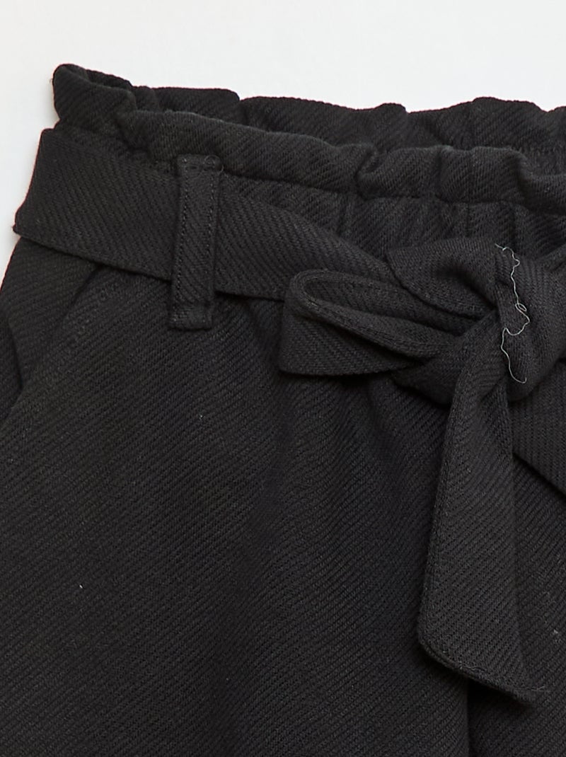 Short in milano con cintura Nero - Kiabi