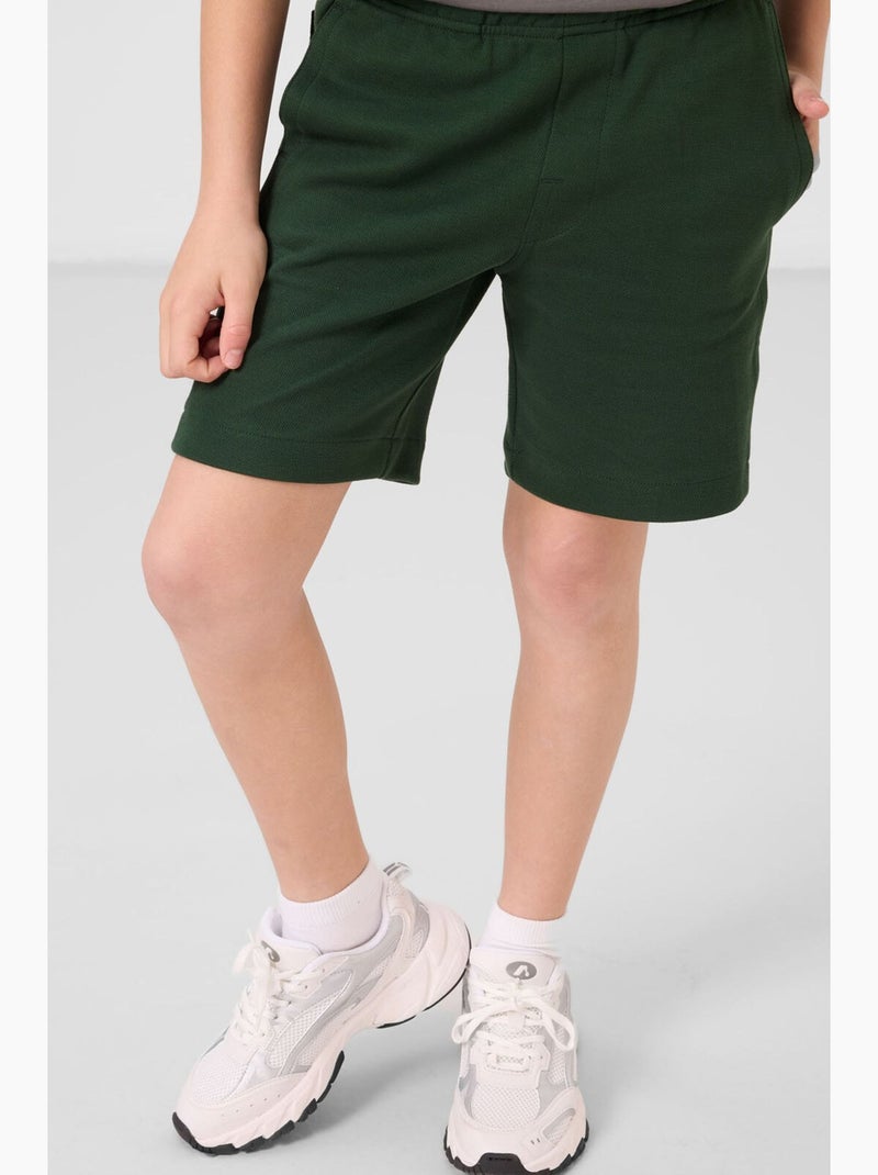 Short in misto cotone tommy Verde scuro - Kiabi