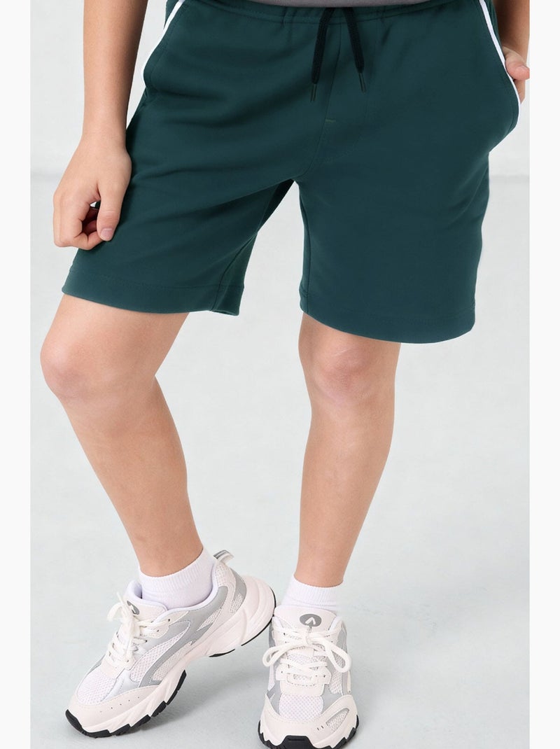Short in misto cotone tommy Verde scuro - Kiabi