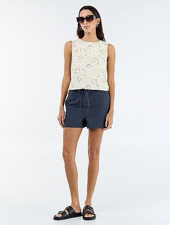 Short in misto lino