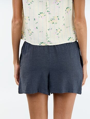 Short in misto lino