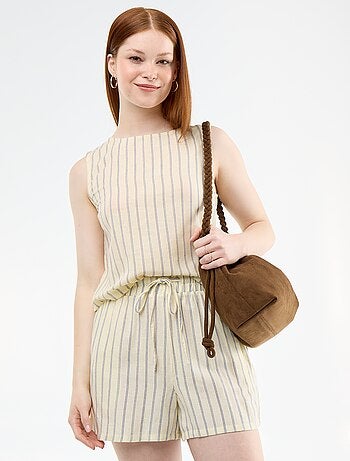 Short in misto lino