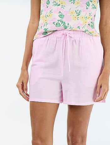 Short in misto lino