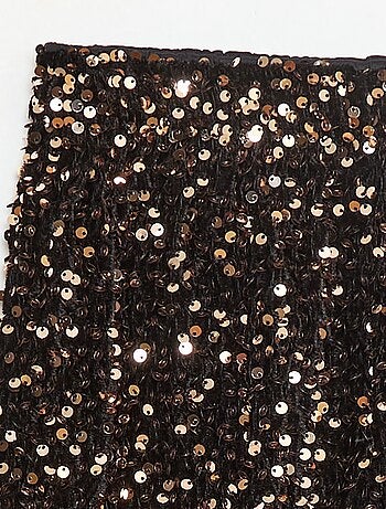 Short in paillettes tinta unita