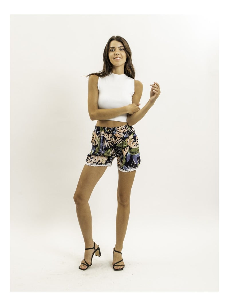 Short in pizzo con motivi XIDIVA Blu marino - Kiabi