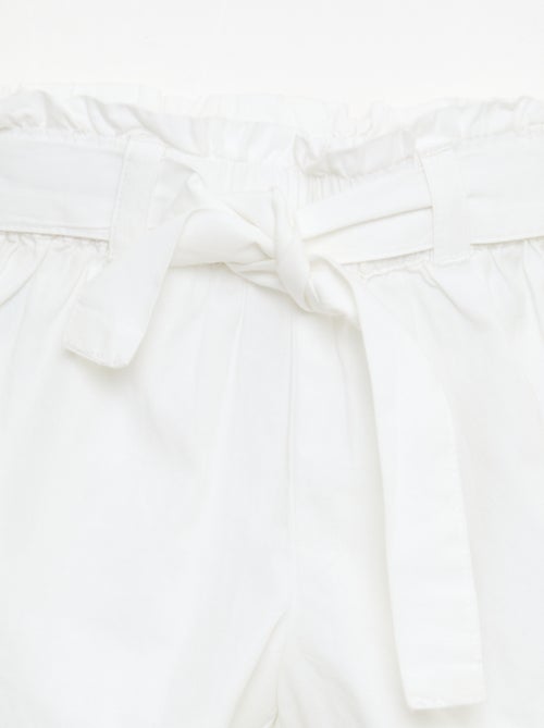 Short in popeline con cintura da annodare - Kiabi