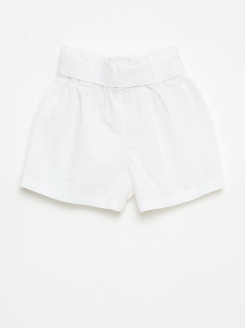 Short in popeline con cintura da annodare - Kiabi
