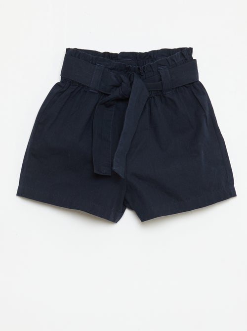 Short in popeline con cintura da annodare - Kiabi