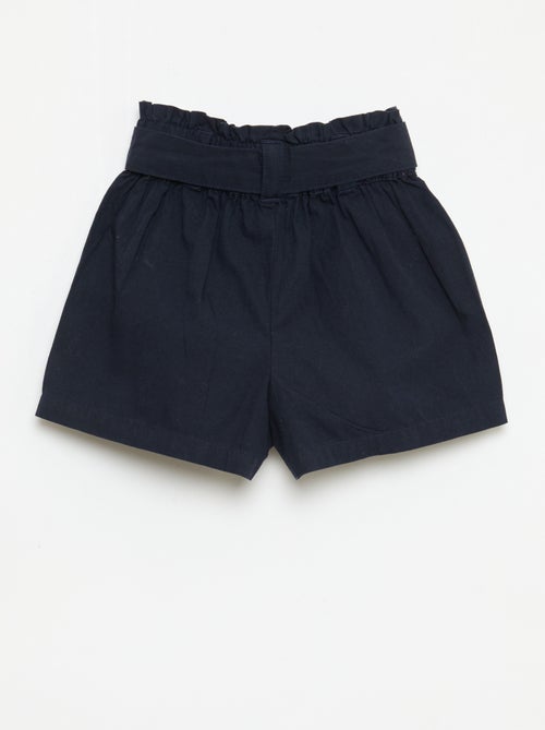 Short in popeline con cintura da annodare - Kiabi