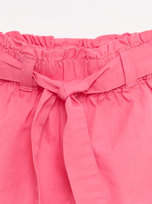Short in popeline con cintura da annodare - Kiabi