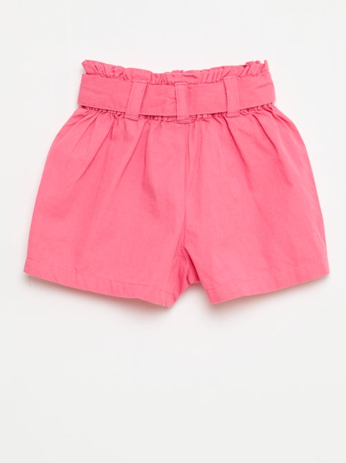 Short in popeline con cintura da annodare - Kiabi