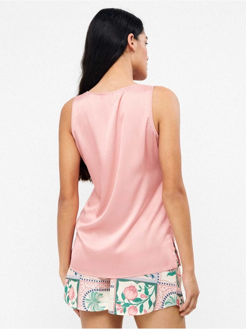 Short in satin con stampa mosaico floreale tropicale - Kiabi