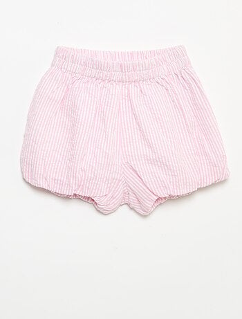Short in seersucker a righe