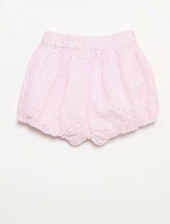 Short in seersucker a righe