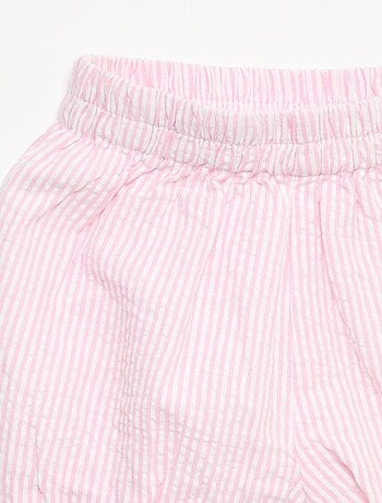 Short in seersucker a righe