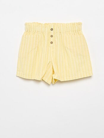 Short in seersucker a taglio dritto