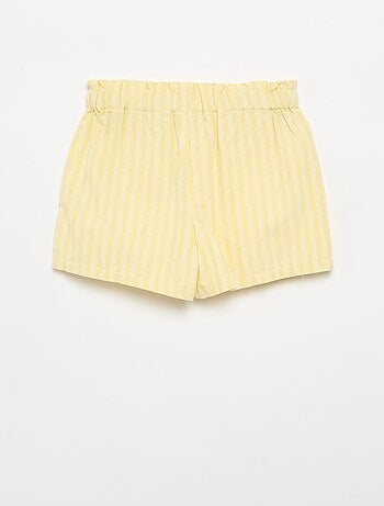 Short in seersucker a taglio dritto