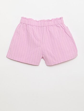 Short in seersucker a taglio dritto