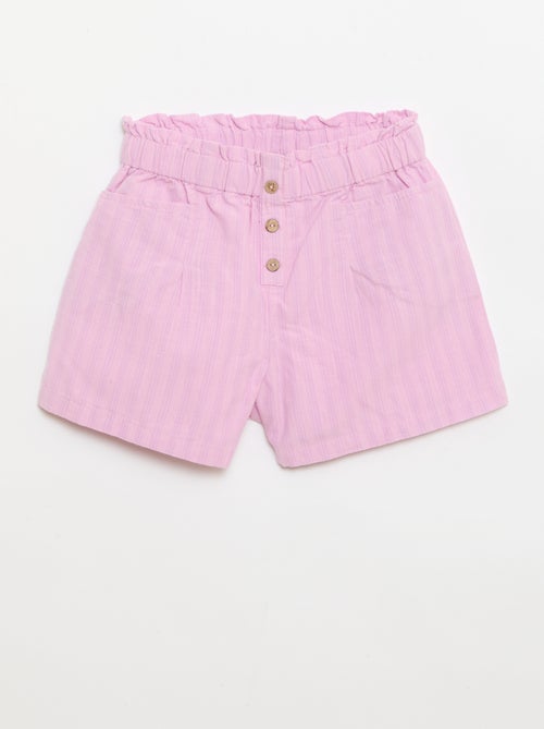 Short in seersucker a taglio dritto - Kiabi