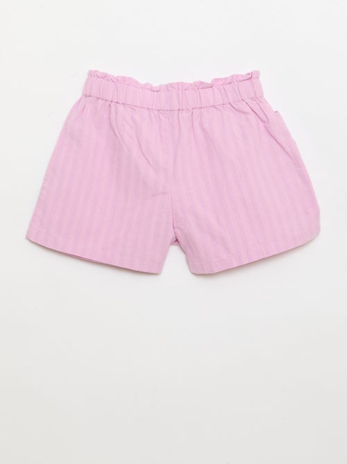 Short in seersucker a taglio dritto - Kiabi