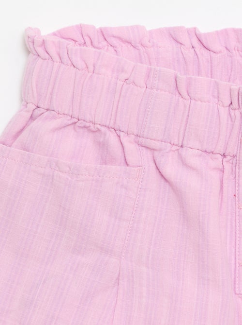 Short in seersucker a taglio dritto - Kiabi