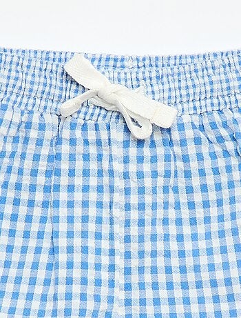 Short in seersucker fantasia Vichy