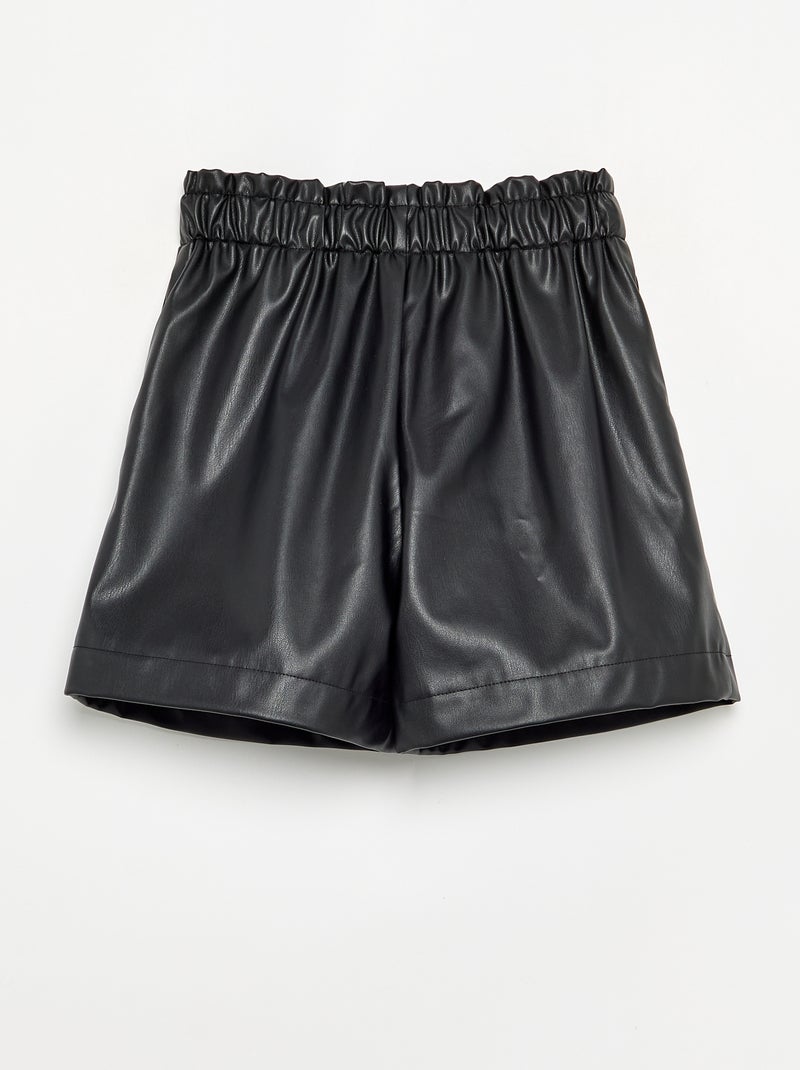 Short in similpelle Nero - Kiabi