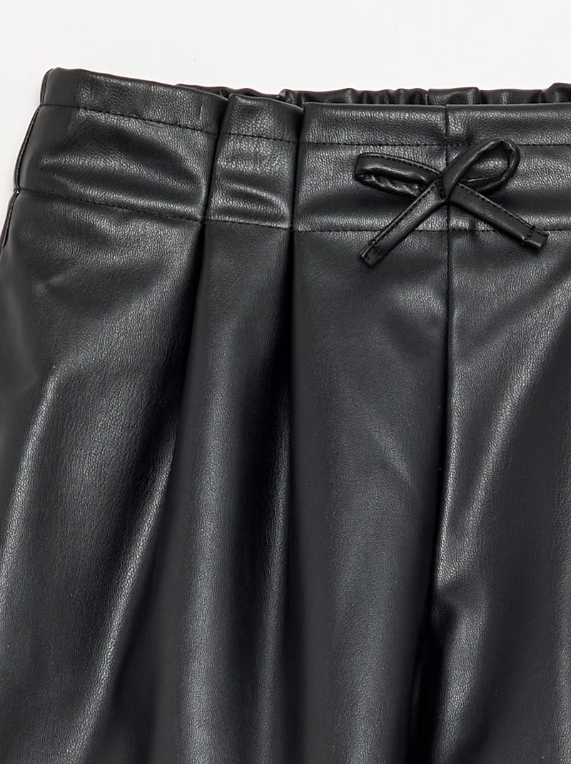 Short in similpelle Nero - Kiabi