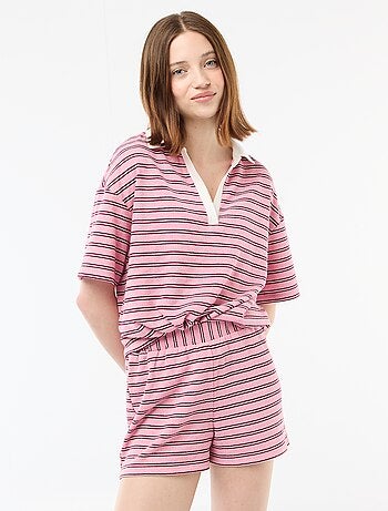 Short in spugna a righe