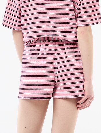 Short in spugna a righe