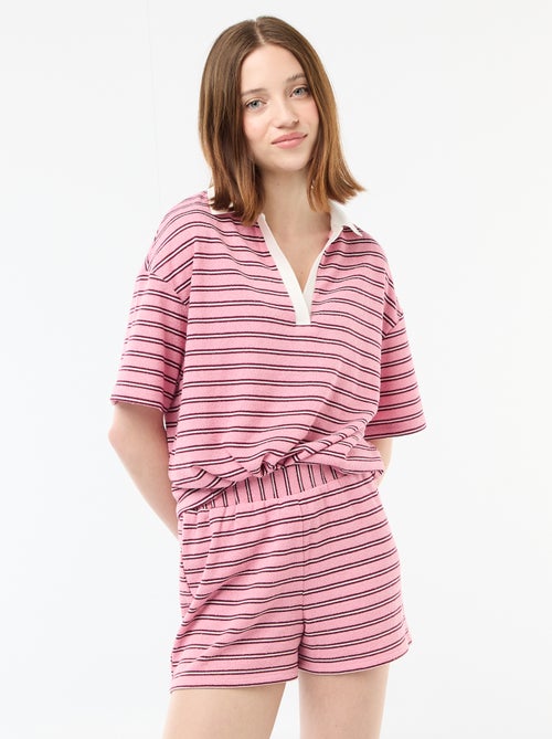 Short in spugna a righe - Kiabi