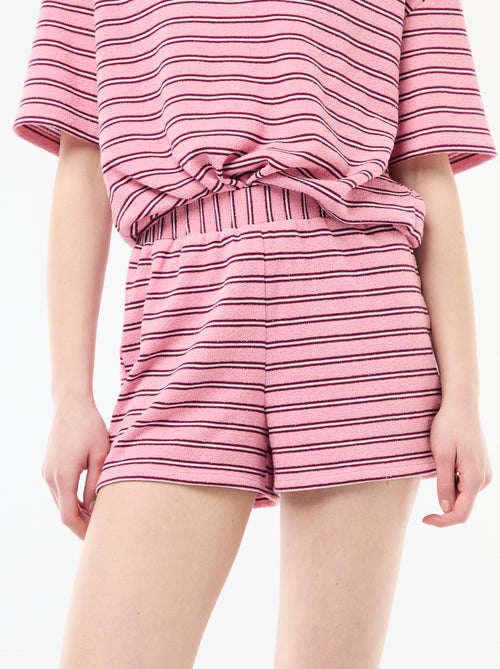 Short in spugna a righe - Kiabi