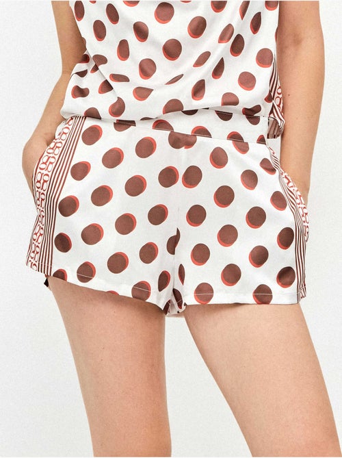 Short in tessuto satinato con stampa monogramma - Kiabi