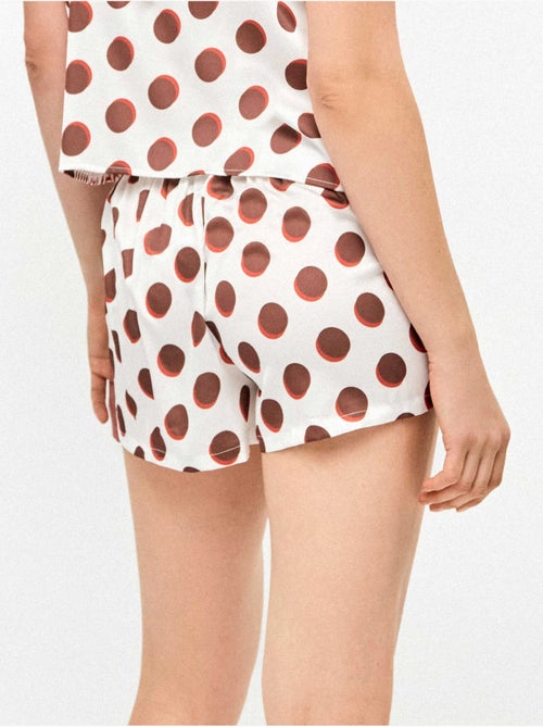 Short in tessuto satinato con stampa monogramma - Kiabi