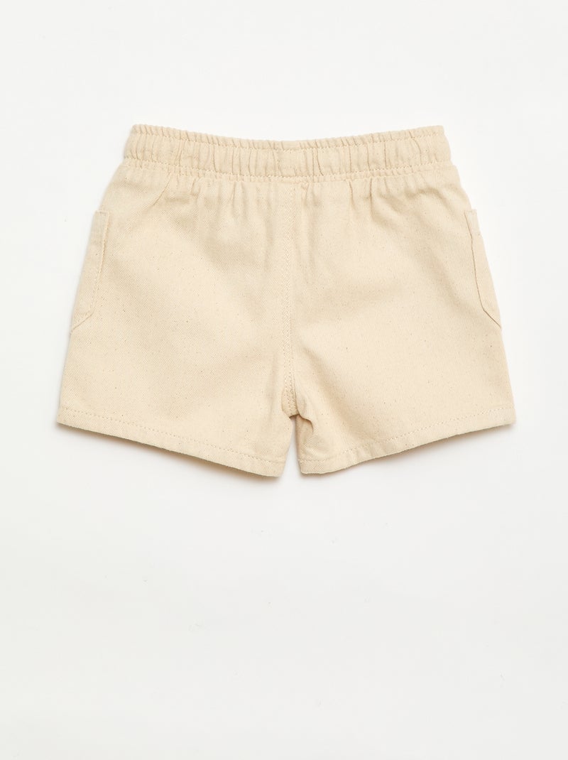Short in twill con tasche applicate Bianco - Kiabi