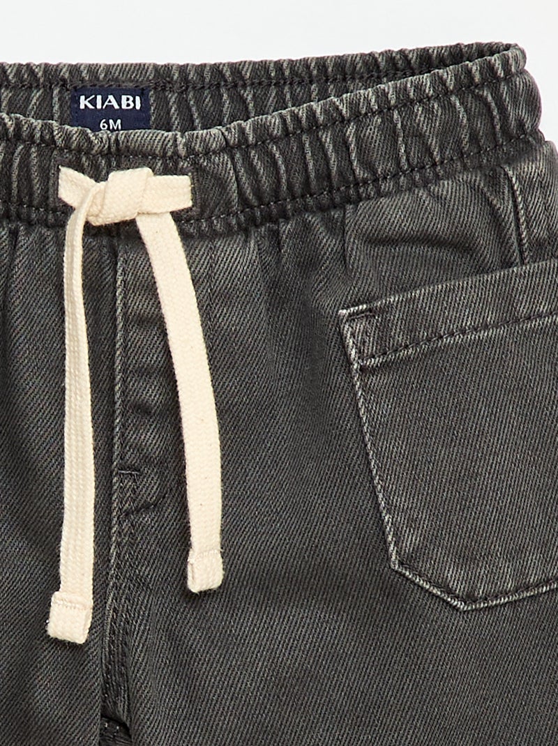 Short in twill con tasche applicate Nero - Kiabi