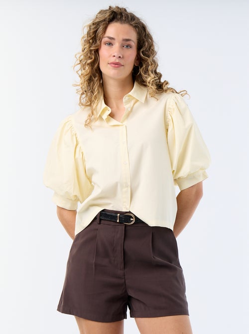 Short in twill tinta unita con 2 tasche - Kiabi