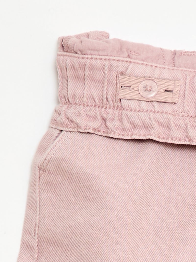 Short in twill tinta unita Rosa - Kiabi