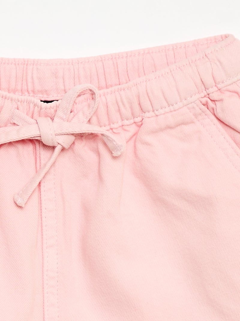 Short in twill tinta unita Rosa - Kiabi