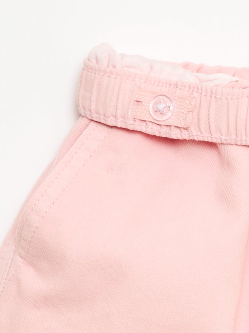 Short in twill tinta unita Rosa - Kiabi