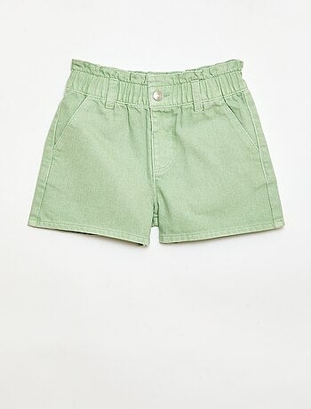 Short in twill tinta unita