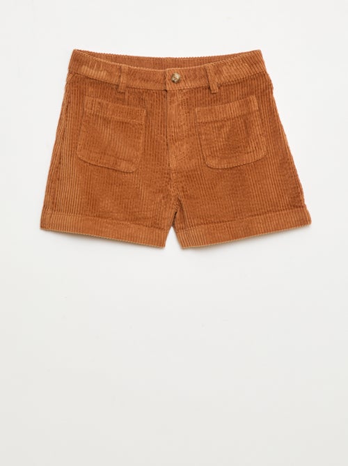 Short in velluto a coste con 2 tasche applicate - Kiabi